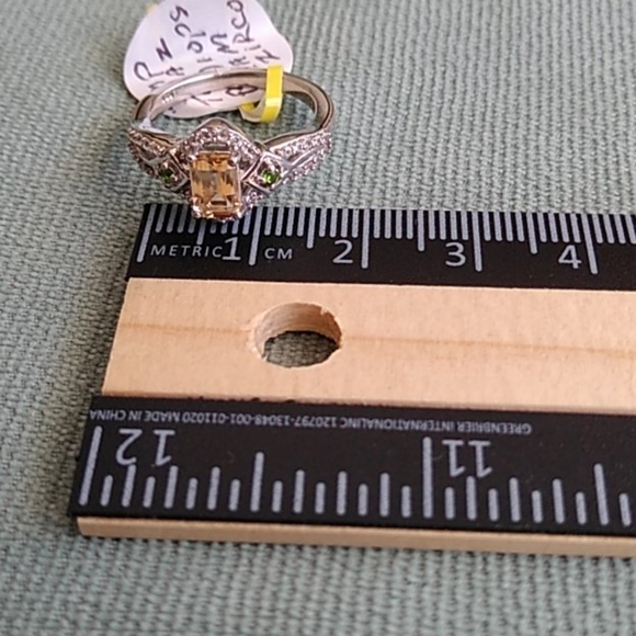 IMPERIAL TOPAZ AND RUSSIAN DIOPSIDE RING - Picture 3 of 7